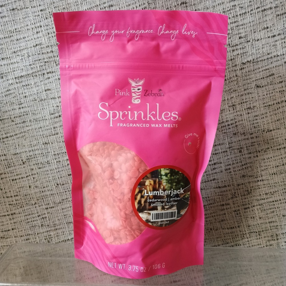 Pink Zebra Sprinkles Lumberjack Fragranced Soy Wax Melts 3.75 oz 4025262